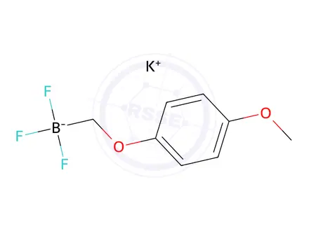 Chemical structure of Potassium trifluoro[(4-methoxyphenoxy)methyl]boranuide