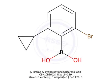 Chemical structure of (2-Bromo-6-cyclopropylphenyl)boronic acid
