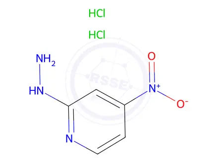 Chemical structure of 2-hydrazinyl-4-nitropyridine dihydrochloride