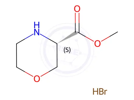 Chemical structure of (S)-Methyl morpholine-3-carboxylate hydrobromide