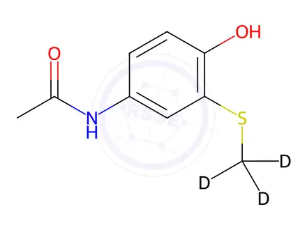 Chemical structure of S-Methyl-d3-thioacetaminophen