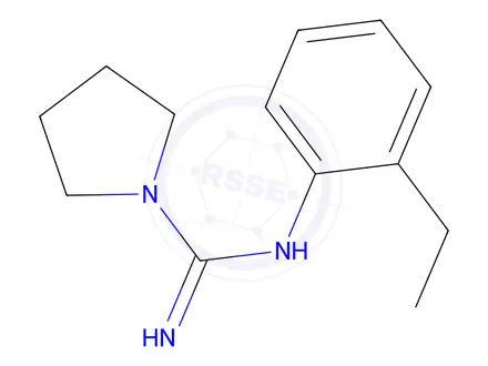 Chemical structure of N-(2-Ethylphenyl)pyrrolidine-1-carboximidamide