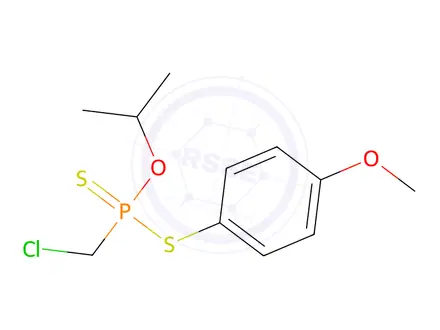 Chemical structure of (Chloromethyl)phosphonodithioic acid O-isopropyl S-(p-methoxyphenyl) ester