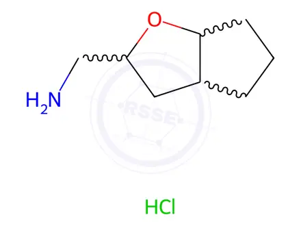 Chemical structure of {HEXAHYDRO-2H-CYCLOPENTA[B]FURAN-2-YL}METHANAMINE HYDROCHLORIDE, MIXTURE OF DIASTEREOMERS