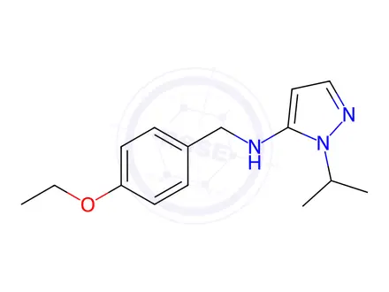 Chemical structure of N-(4-ethoxybenzyl)-1-isopropyl-1H-pyrazol-5-amine