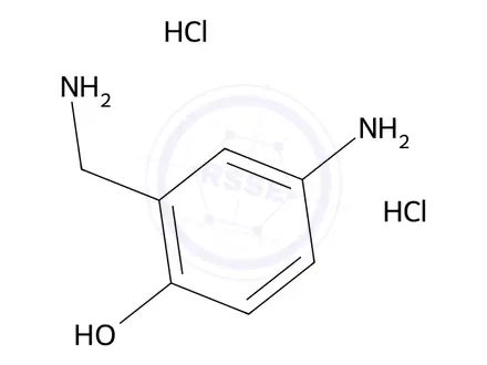 Chemical structure of 2-Aminomethyl-4-aminophenol Dihydrochloride