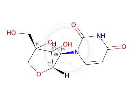 Chemical structure of 2'-O,4'-C-Methyleneuridine
