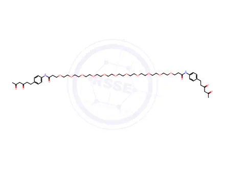Chemical structure of Diketone-PEG11-Diketone