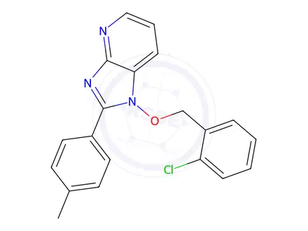 Chemical structure of 1-[(2-Chlorophenyl)methoxy]-2-(4-methylphenyl)-1H-imidazo[4,5-b]pyridine