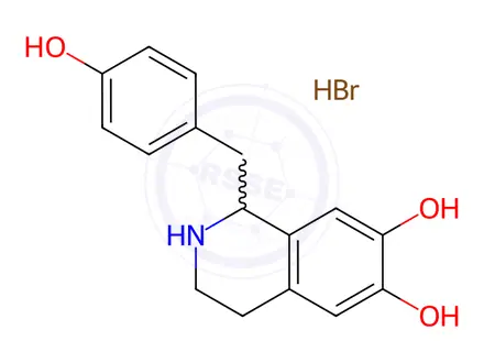 Chemical structure of Higenamine Hydrobromide