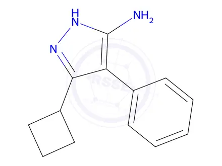 Chemical structure of 3-Cyclobutyl-4-phenyl-1h-pyrazol-5-amine