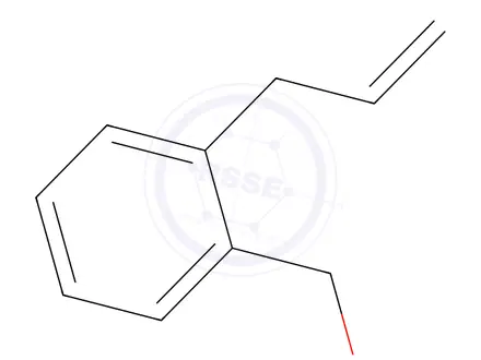Chemical structure of Benzene, 1-(methoxymethyl)-2-(2-propenyl)-(9CI)