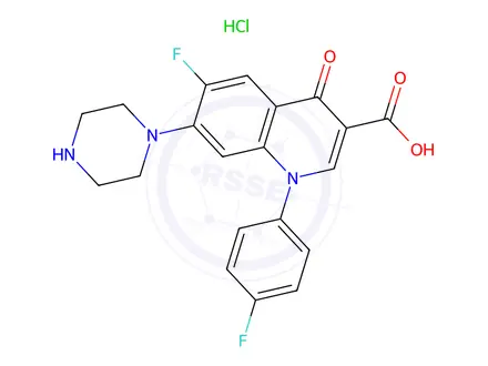 Chemical structure of Reference Material for Sarafloxacin Hydrochloride in Methanol Solution