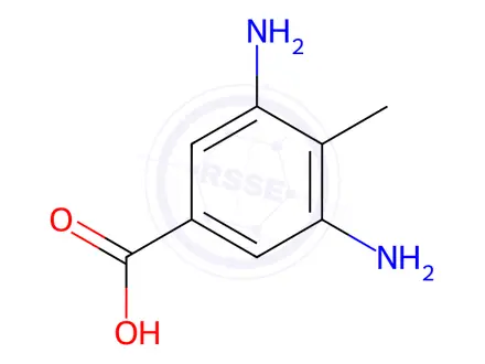Chemical structure of 3,5-Diamino-4-methylbenzoic acid