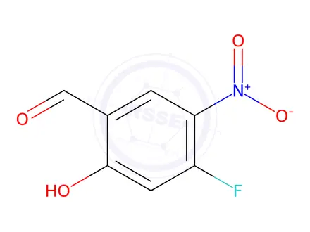 Chemical structure of 4-Fluoro-2-hydroxy-5-nitrobenzaldehyde