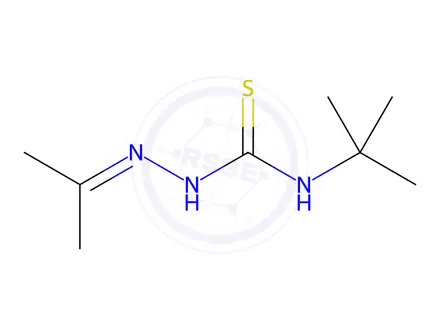 Chemical structure of N-(tert-butyl)-2-(propan-2-ylidene)hydrazine-1-carbothioamide