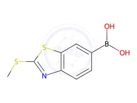 Chemical structure of 2-(Methylsulfanyl)-1,3-benzothiazol-6-yl]boronic acid