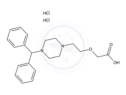 Chemical structure of Cetirizine Hydrochloride Impurity 14 (Cetirizine Dihydrochloride EP Impurity F Dihydrochloride)
