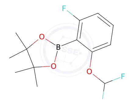 Chemical structure of 2-(2-(Difluoromethoxy)-6-fluorophenyl)-4,4,5,5-tetramethyl-1,3,2-dioxaborolane