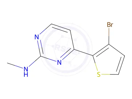 Chemical structure of 4-(3-Bromothiophen-2-yl)-N-methylpyrimidin-2-amine