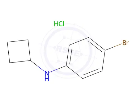 Chemical structure of 4-bromo-N-cyclobutylaniline hydrochloride