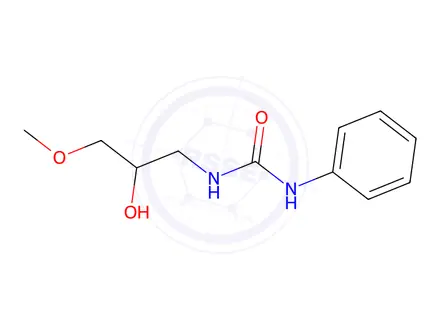 Chemical structure of 1-(2-Hydroxy-3-methoxypropyl)-3-phenylurea