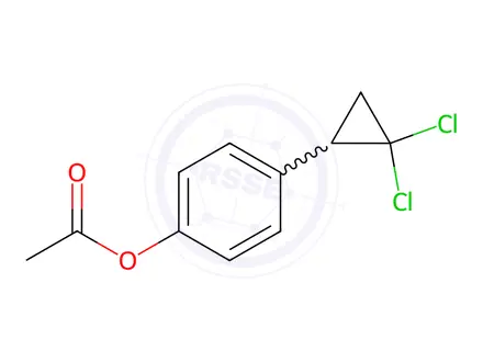 Chemical structure of 4-(2,2-Dichlorocyclopropyl)Phenol 1-Acetate