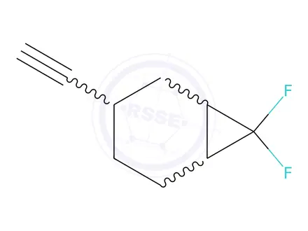 Chemical structure of 3-ethynyl-7,7-difluoro-norcarane