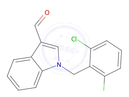 Chemical structure of 1-[(2,6-dichlorophenyl)methyl]-1h-indole-3-carbaldehyde