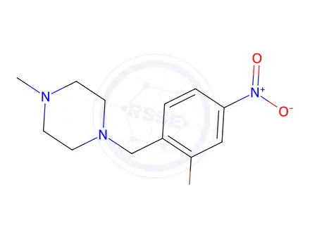 Chemical structure of 1-[(2-bromo-4-nitrophenyl)methyl]-4-methylpiperazine