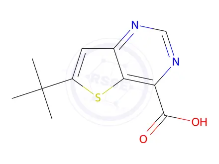 Chemical structure of 6-tert-butylthieno[3,2-d]pyrimidine-4-carboxylic acid