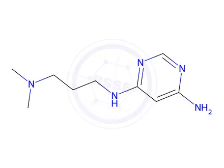 Chemical structure of n4-(3-(dimethylamino)propyl)pyrimidine-4,6-diamine