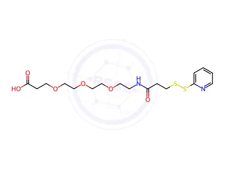 Chemical structure of SPDP-PEG3-COOH