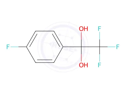 Chemical structure of 2,2,2-Trifluoro-1-(4-fluorophenyl)ethane-1,1-diol