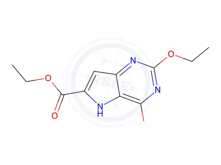 Chemical structure of Ethyl 2,4-Diethoxy-5H-pyrrolo[3,2-d]pyrimidine-6-carboxylate