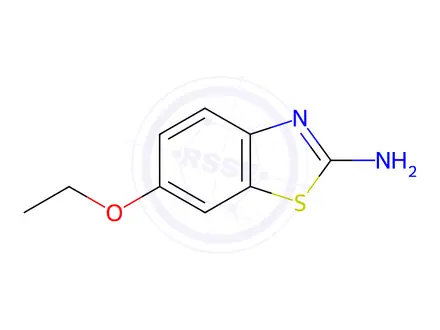 Chemical structure of 2-Amino-6-ethoxybenzothiazole
