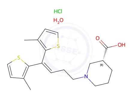 Chemical structure of Tiagabine Hydrochloride Monohydrate