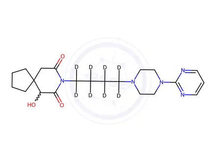 Chemical structure of 6-Hydroxy Buspirone D8