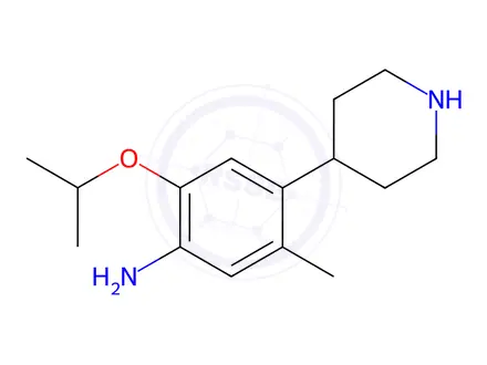 Chemical structure of 2-Isopropoxy-5-methyl-4-(4-piperidyl)aniline