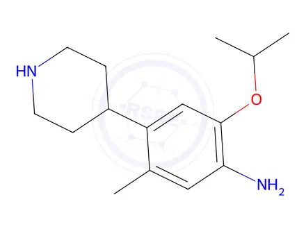 Chemical structure of 2-Isopropoxy-5-methyl-4-(4-piperidyl)aniline