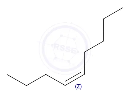 Chemical structure of cis-4-Nonene
