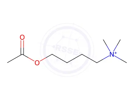 Chemical structure of (4-acetoxybutyl)trimethylammonium