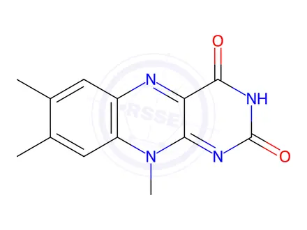 Chemical structure of Riboflavin EP Impurity A (Riboflavin Sodium Phosphate EP Impurity E, Lumiflavine)