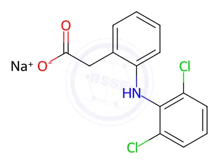Chemical structure of Diclofenac sodium
