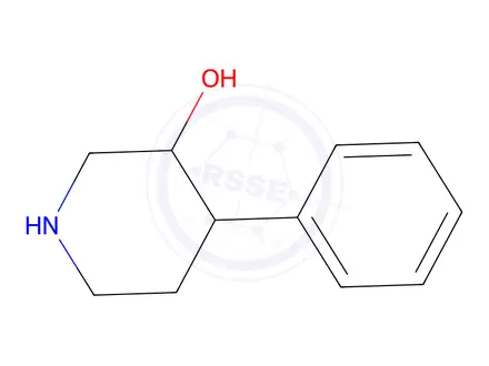 Chemical structure of 4-Phenylpiperidin-3-ol