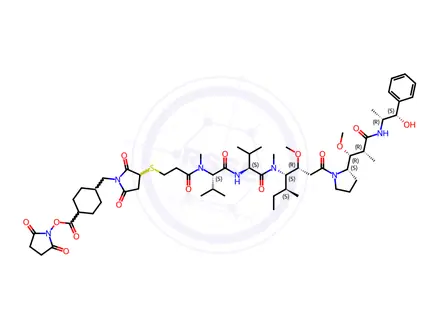Chemical structure of MMAE-SMCC