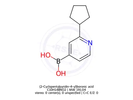 Chemical structure of (2-Cyclopentylpyridin-4-yl)boronic acid