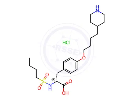Chemical structure of (R)-Tirofiban Hydrochloride