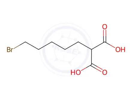 Chemical structure of 2-(5-Bromopentyl)malonic Acid