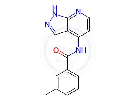 Chemical structure of Benzamide, 3-methyl-N-1H-pyrazolo[3,4-b]pyridin-4-yl-(9CI)